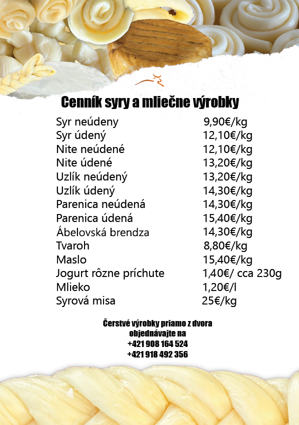 cennik syry 